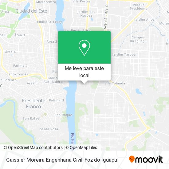 Gaissler Moreira Engenharia Civil mapa