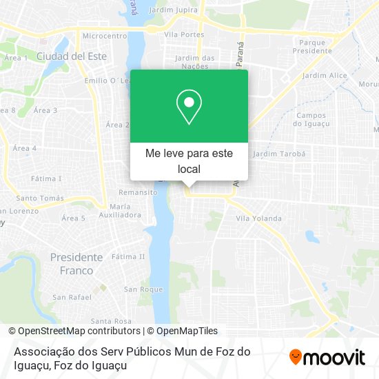 Associação dos Serv Públicos Mun de Foz do Iguaçu mapa