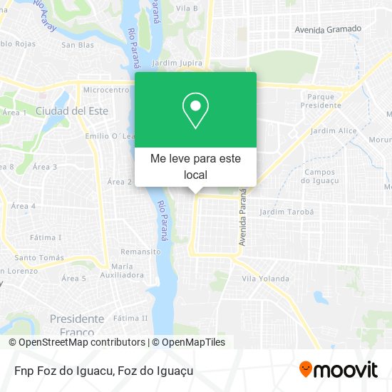 Fnp Foz do Iguacu mapa