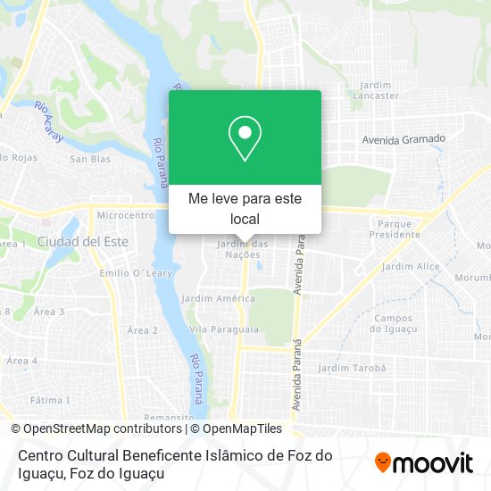 Centro Cultural Beneficente Islâmico de Foz do Iguaçu mapa