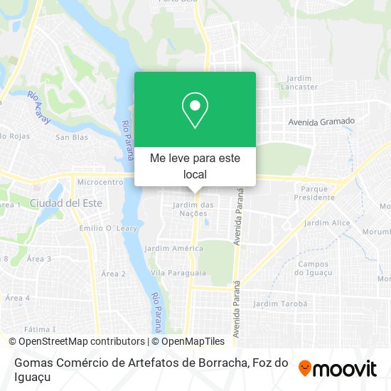 Gomas Comércio de Artefatos de Borracha mapa