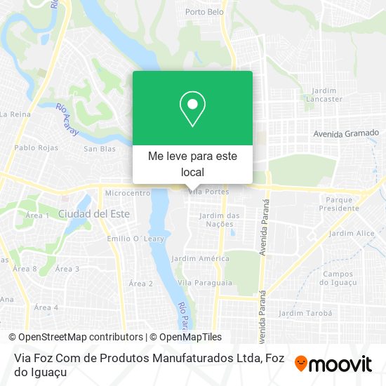 Via Foz Com de Produtos Manufaturados Ltda mapa