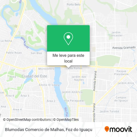 Blumodas Comercio de Malhas mapa