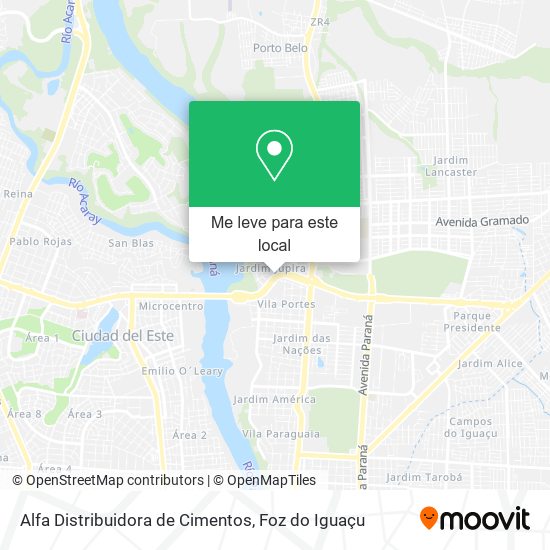 Alfa Distribuidora de Cimentos mapa