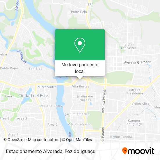 Estacionamento Alvorada mapa