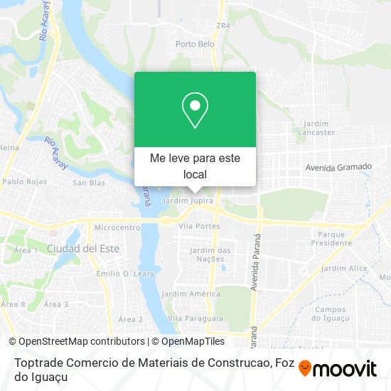 Toptrade Comercio de Materiais de Construcao mapa