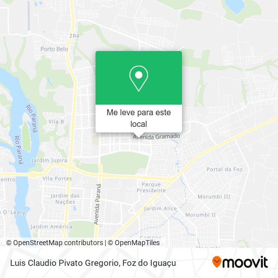 Luis Claudio Pivato Gregorio mapa