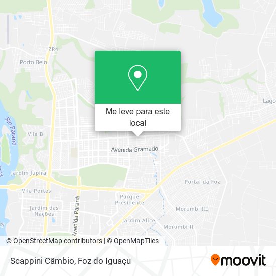 Scappini Câmbio mapa