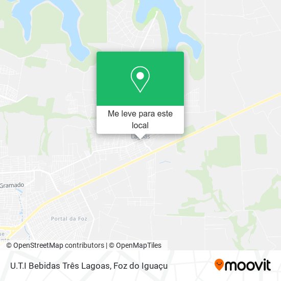 U.T.I Bebidas Três Lagoas mapa