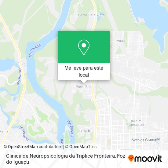 Clinica de Neuropsicologia da Triplice Fronteira mapa