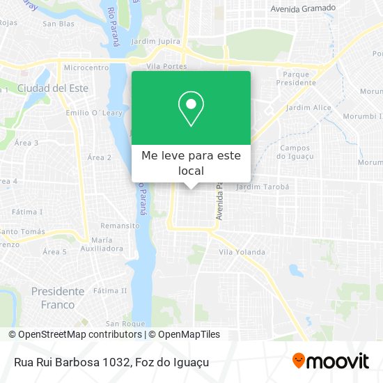 Rua Rui Barbosa 1032 mapa