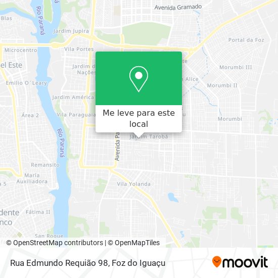 Rua Edmundo Requião 98 mapa