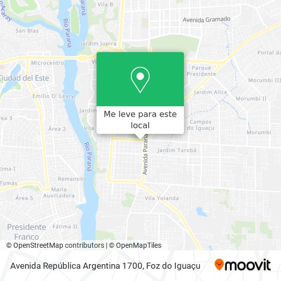 Avenida República Argentina 1700 mapa