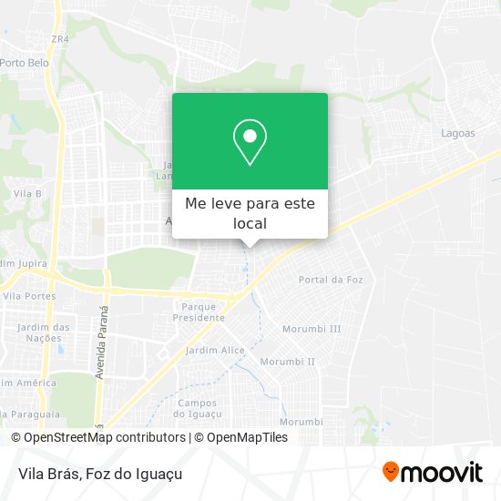 Vila Brás mapa