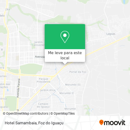 Hotel Samambaia mapa