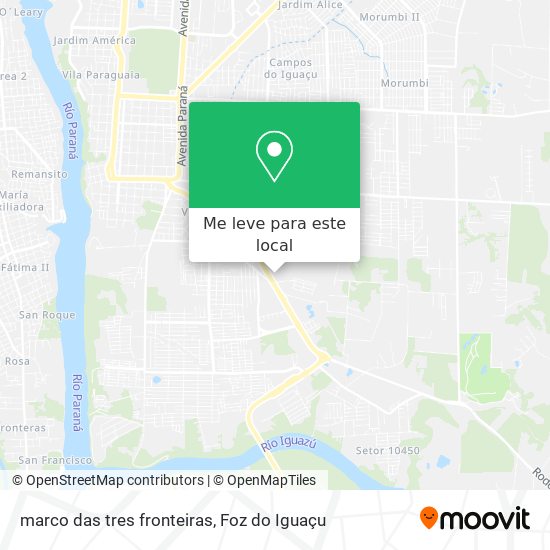 marco das tres fronteiras mapa