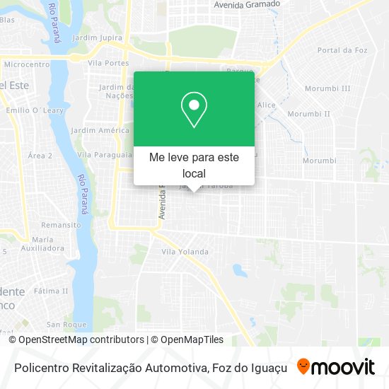 Policentro Revitalização Automotiva mapa