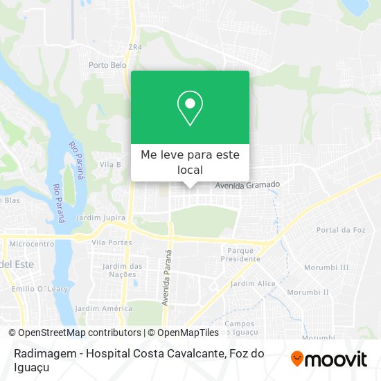 Radimagem - Hospital Costa Cavalcante mapa