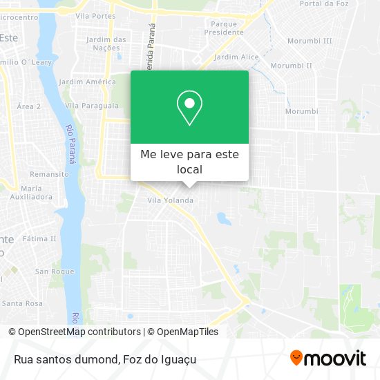 Rua santos dumond mapa