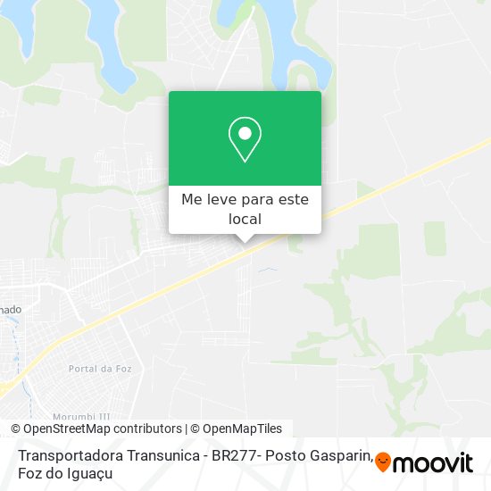 Transportadora Transunica - BR277- Posto Gasparin mapa