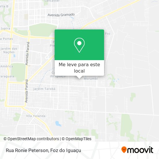Rua Ronie Peterson mapa