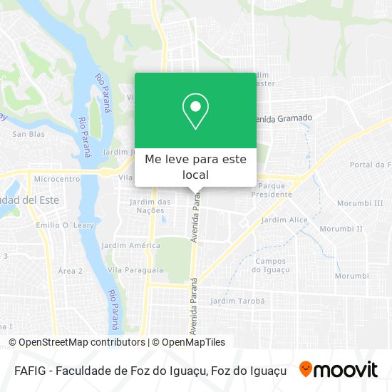 FAFIG - Faculdade de Foz do Iguaçu mapa