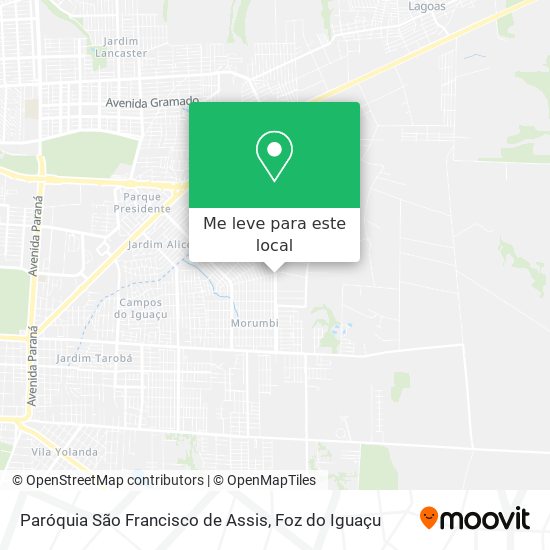 Paróquia São Francisco de Assis mapa