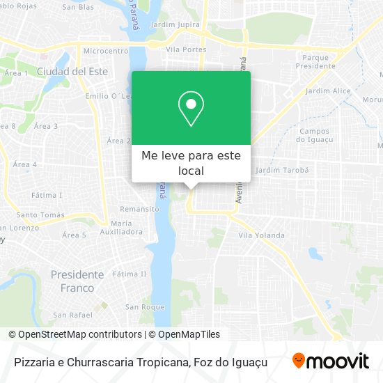 Pizzaria e Churrascaria Tropicana mapa