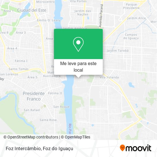 Foz Intercâmbio mapa