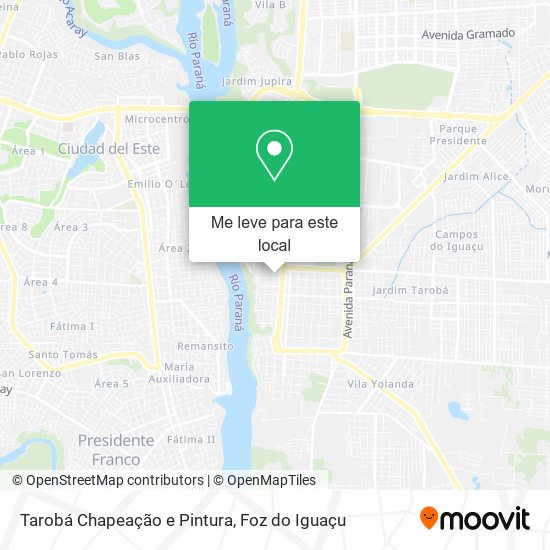 Tarobá Chapeação e Pintura mapa