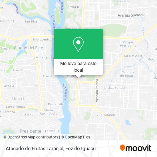 Atacado de Frutas Laranjal mapa