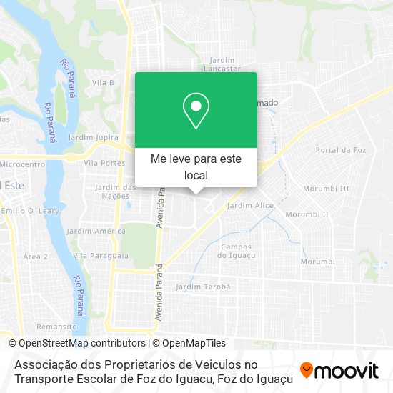 Associação dos Proprietarios de Veiculos no Transporte Escolar de Foz do Iguacu mapa