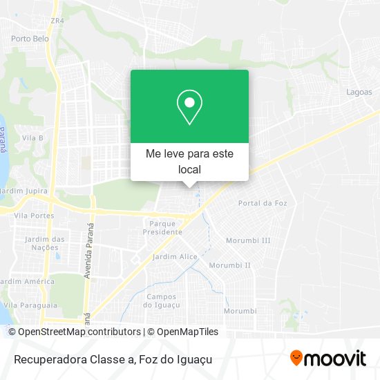 Recuperadora Classe a mapa