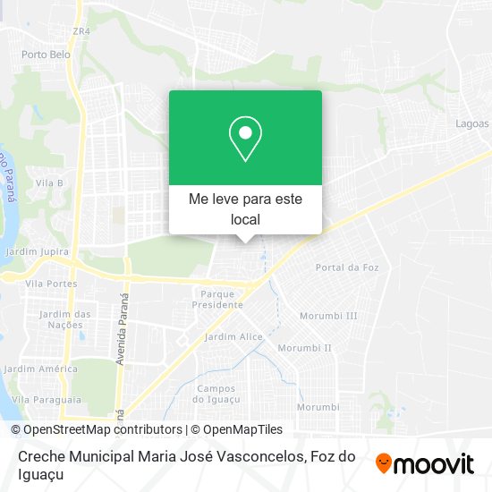 Creche Municipal Maria José Vasconcelos mapa