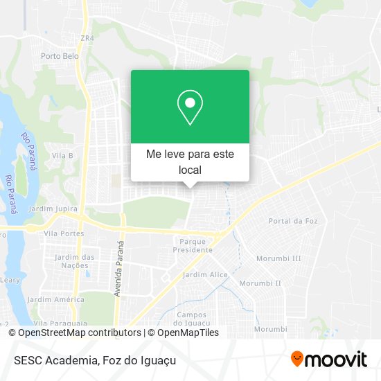 SESC Academia mapa