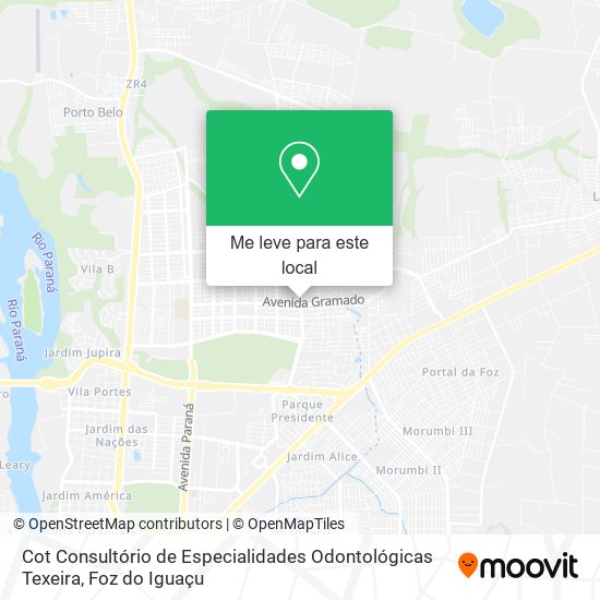 Cot Consultório de Especialidades Odontológicas Texeira mapa