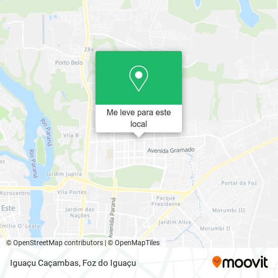 Iguaçu Caçambas mapa