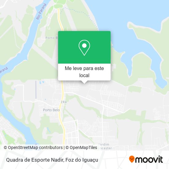 Quadra de Esporte Nadir mapa