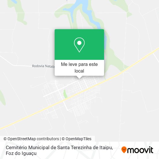 Cemitério Municipal de Santa Terezinha de Itaipu mapa