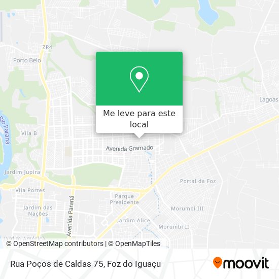 Rua Poços de Caldas 75 mapa