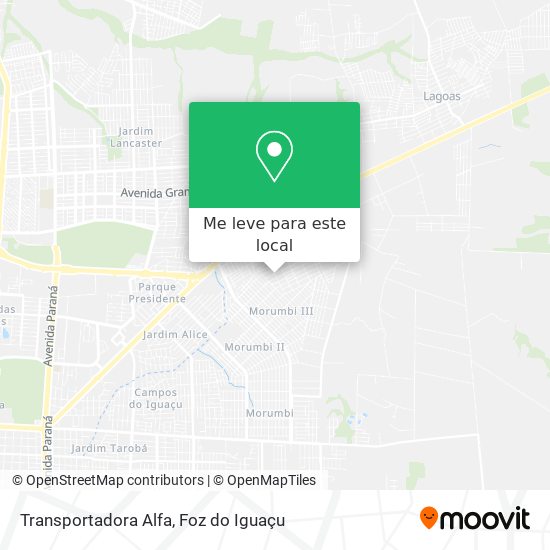 Transportadora Alfa mapa