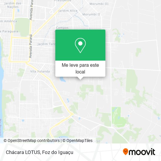 Chácara LOTUS mapa