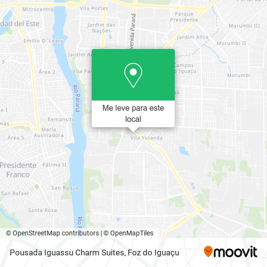 Pousada Iguassu Charm Suites mapa