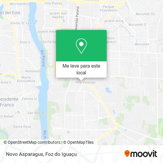 Novo Asparagus mapa