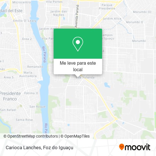 Carioca Lanches mapa