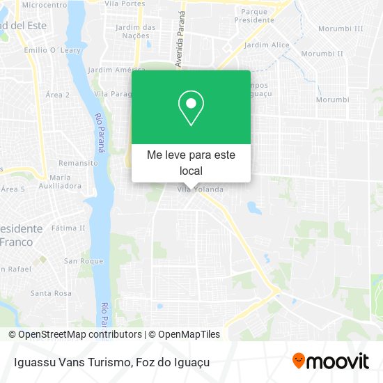 Iguassu Vans Turismo mapa
