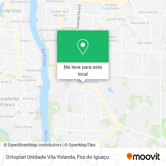 Ortoplan Unidade Vila Yolanda mapa