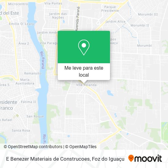E Benezer Materiais de Construcoes mapa