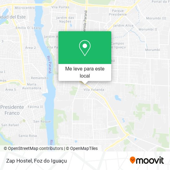 Zap Hostel mapa