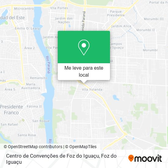 Centro de Convenções de Foz do Iguaçu mapa
